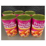 Lot of 6 Princella Sweet Potatoes, 40 oz Cans