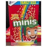 Lot of 3 General Mills Lucky Charms Minis Family Size Cereal Boxes - 18.6 oz Each