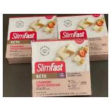 DE 2 - SlimFast Keto Strawberry Topped Cheesecake Snack Bars - 3 Packs