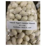Natural Yogurt Covered Almonds - 2 lbs Each (2 Bags)