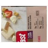 DE 2 - SlimFast Keto Strawberry Topped Cheesecake Snack Bars - 3 Packs