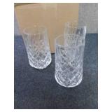 3- 12 oz Cut Glass High Ball Glasse...