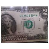 6- Sequential, Uncirculated $2 Bill...