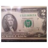 6- Sequential, Uncirculated $2 Bill...