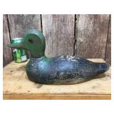 3 Vintage Wooden Duck Decoys - Glass Eyes