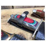 3 Larger Hunting Knives - Sheaths