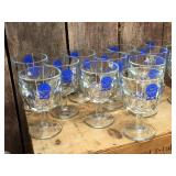 12 Pabst Blue Ribbon "Thumbprint" Glasses
