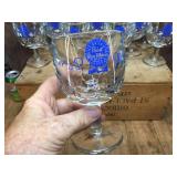 12 Pabst Blue Ribbon "Thumbprint" Glasses