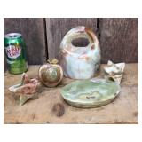 Carved Jasper/Onyx Pieces