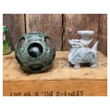 Carved Oriental Green 6-Layer Ball Puzzle and Dragon