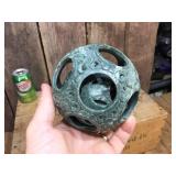 Carved Oriental Green 6-Layer Ball Puzzle and Dragon