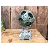 Carved Oriental Green 6-Layer Ball Puzzle and Dragon