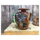 Beautiful Burl Vase & Covered Box