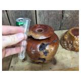 Beautiful Burl Vase & Covered Box