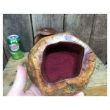 Beautiful Burl Vase & Covered Box