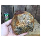Beautiful Burl Vase & Covered Box