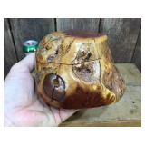 Beautiful Burl Vase & Covered Box