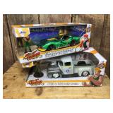 2 JADA "Street Fighter" 1956 Ford - 1969 Corvette - Die Cast