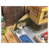Vintage "Keystone Service Station" Toy Set with Cars