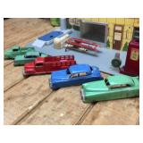 Vintage "Keystone Service Station" Toy Set with Cars