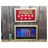 2 Framed Slot Machine Glass Marquee Panels