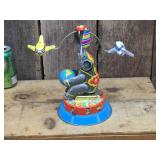Tin Wind-Up Elephant/Planes Toy - Works