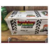 Tin Zetor Tractor and Trailer Wind-Up Toy with Box