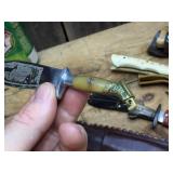 Central America Bone - Horn - Tribal Type Knives - Sheaths