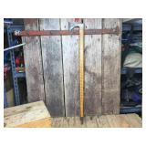 Unique Tooled Axe-Theme Walking Stick - 35"