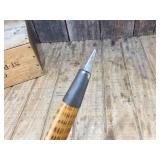 Unique Tooled Axe-Theme Walking Stick - 35"