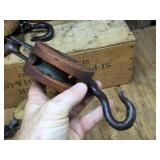 4 Antique Barn Pulley/Blocks