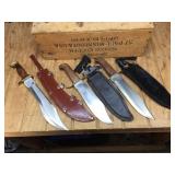 3 Large Hunting/Rambo Style Knives
