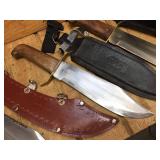 3 Large Hunting/Rambo Style Knives