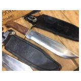 3 Large Hunting/Rambo Style Knives