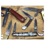 8 Vintage Pocket Knives - Browning - Stag - Sheffield