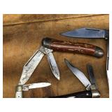 8 Vintage Pocket Knives - Browning - Stag - Sheffield