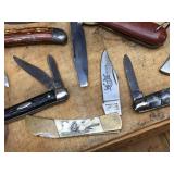 8 Vintage Pocket Knives - Browning - Stag - Sheffield