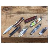 8 Vintage Pocket Knives - Browning - Stag - Sheffield