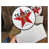 2 Porcelain Texaco Metal Signs 13 1/4" x 10 3/4"