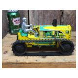 Vintage MARX 5 Tin Wind-Up Tractor