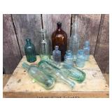 Antique Bottles with Round Bottom Soda Bottles - Neat