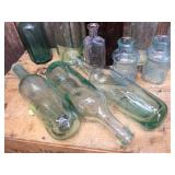 Antique Bottles with Round Bottom Soda Bottles - Neat