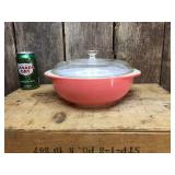 PYREX Pink Flamingo 024 Covered Bowl