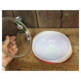 PYREX Pink Flamingo 024 Covered Bowl