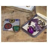 Group Vintage Lighters - Brass Frame - Cuff Links - Cast Sign