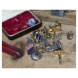 Group Vintage Lighters - Brass Frame - Cuff Links - Cast Sign