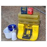 Unused Eye Wash Station, Advil, Tylenol, Toilet Bowl Brush