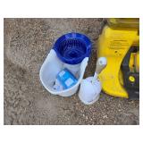 Unused Eye Wash Station, Advil, Tylenol, Toilet Bowl Brush