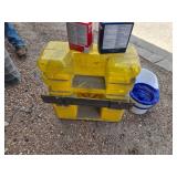 Unused Eye Wash Station, Advil, Tylenol, Toilet Bowl Brush