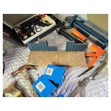 Huge Lot of Tools and Other Items - Hand Saws, Xmas Light Cord HOlders, Miter Box